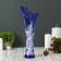 Vase "Coral" H 280 mm. from blue glass (manual painting) Fig. No. 5 (bel.)