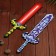 Souvenir wooden sword of the dark elf "Pixel", 37 cm mix