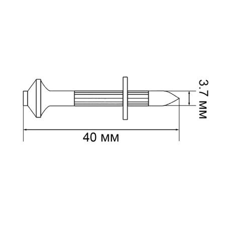 Dowel-gvo "bison master", for an mounting pistol, galvanized, 3.7x40 mm, 15 pcs-2