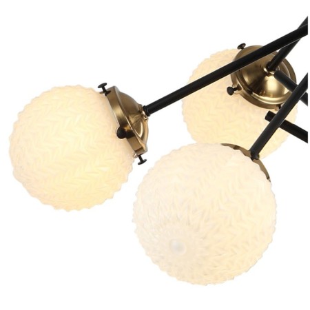 Sinus 6xe27 40w rod chandelier, size 80x80x75 cm, black color-2