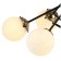 Sinus 6xe27 40w rod chandelier, size 80x80x75 cm, black color