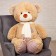 Soft toy "Bear Tuffy", 120 cm, coffee color