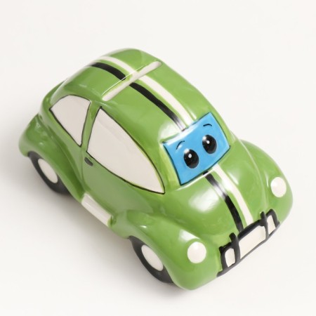 Piggy bank Ceramics "Eye machine" Green 13x7.8x7.4 cm-4