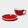 Coffee steam porcelain Magistro Coffee Time, 2 objects: a cup 200 ml, a saucer d = 14.5 cm, red color
