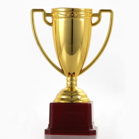 Cup 093, award figure, gold, plastic stand, 18.2 x 12 x 7.5 cm.-3
