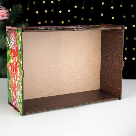 Self -Assembly box "Red New Year", large, 28 x 19.5 x 11 cm-3