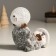 Souvenir Ceramics Light "Penguin in the New Year's cap, with a large snowball" 12.6x8.3x8.6 cm