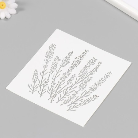Plastic stencil "lavender" 15x15 cm-1