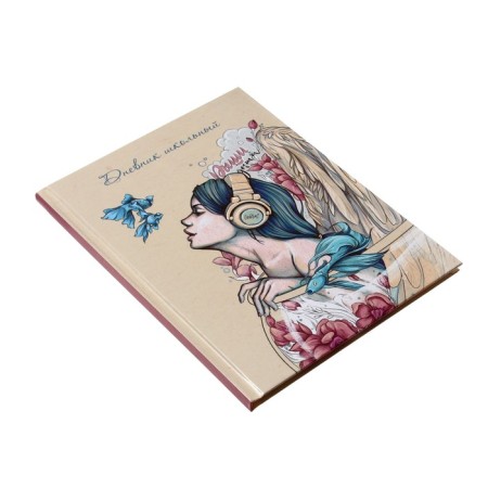 Universal diary for grades 1-11 "Angel", hard cover, glossy lamination, cheat sheet, 48 sheets-1