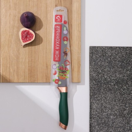 Knife Bread share "Esiralda", bread, blade 19.5 cm, green color-3