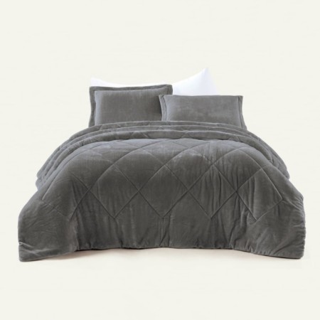 Leron bedspread, size 230x250 cm, gray