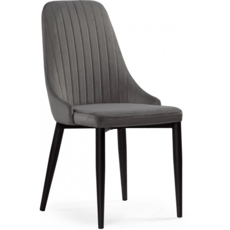 CHIL STILL A Metal Carcass Metal/velor, black/dark gray 47x57x89 cm