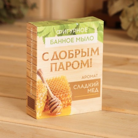 Figure bath soap "with good steam", sweet honey-3