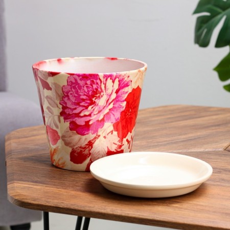 Set of pots Avangard Elegant, 0.3 / 0.8 / 1.7 / 3.2 l, beige red-1