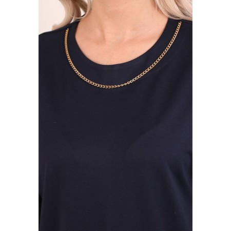 Women's dress, size 48, blue color-11