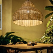 Lamp ceiling from the rattan 