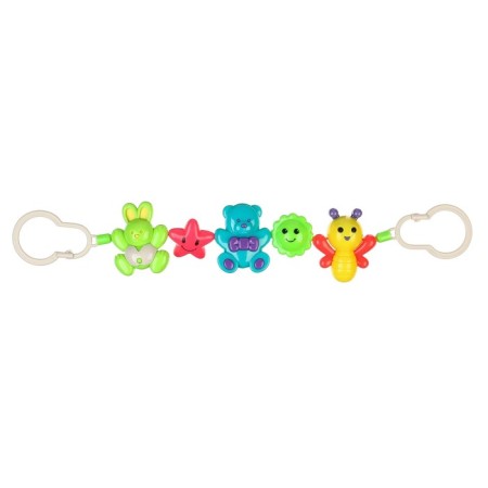 Stretching to a stroller/crib "Funny animals", 3 toys, crumb I-8
