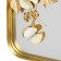 Wall metal decor with a mirror "orchid in the leaves" 55.2x55.2x8.3 cm
