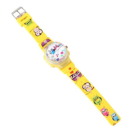 Watch is a wristwide, "Birds", D-3.5 cm, silicone strap L-21.5 cm-3