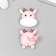 Decor for creativity plastic "Pink Cowing" set 2 pcs 1.7 cm