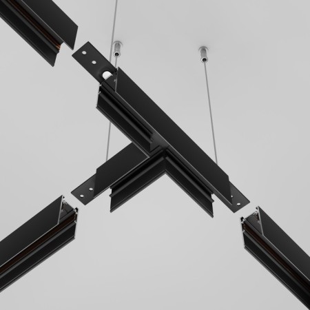 Connector T-shaped for the Technical Trahnical Tract-41b, 17.4x10x5.2 cm, black color black-3