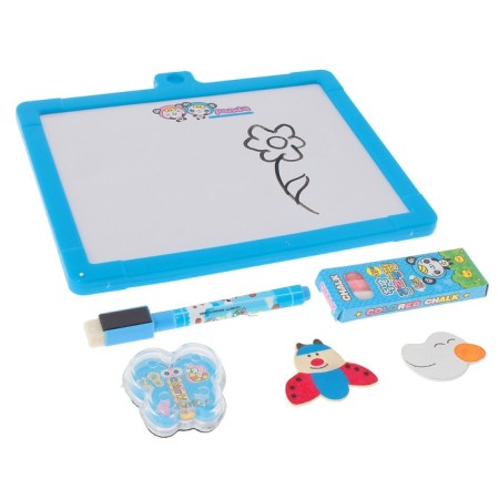 Drawing board is magnetic double -sided, under marker and chalk, sponge, chalk 3 pcs., Marker, magnets 2 pcs.-3