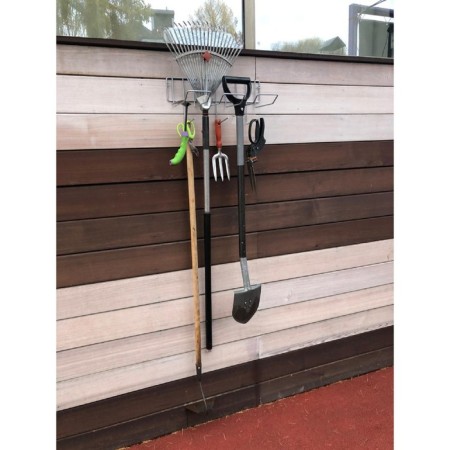 Holder for garden inventory, wall -mounted, under 2 tools, metallic-2
