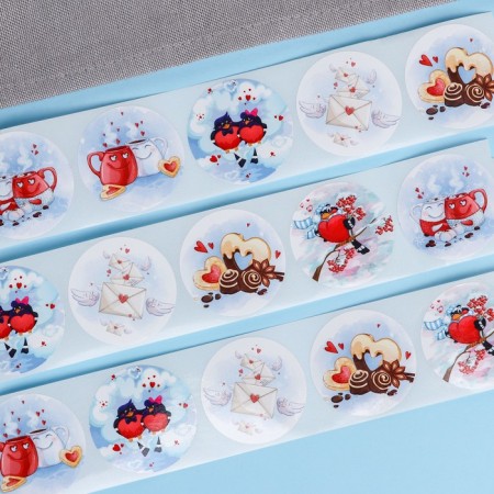 Stickers for flowers and gifts "Atmosphere", 4.4 x 4.4 cm, 252 pcs.-3