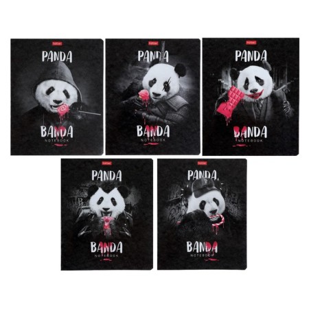 Notebook of 48 sheets in the Panda_banda cage, cover coated cardboard, glossy lamination, block 65 g/m2, mix