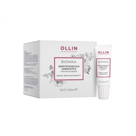 Сыворотка энергетическая для волос Ollin Professional Bionika «Плотность волос», 6х15 мл