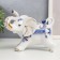 Souvenir Ceramics "Elephants with blue painting" Set 7 pcs H = 11 cm 31.5x23.5 cm