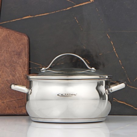 Medea pan, 3.2 l, d = 20 cm, capsule, glass cover, induction