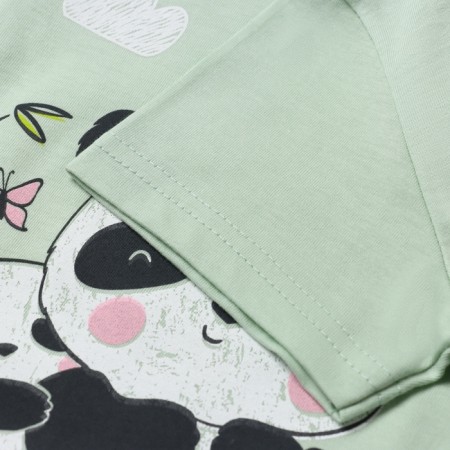 T -shirt for girls, mint color, height 92 cm-2