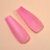 Patch nails, 24 pcs, ballerina shape, pale pink color