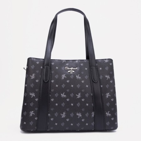 Bag Female Tout on the zipper David Jones, external pocket, black color
