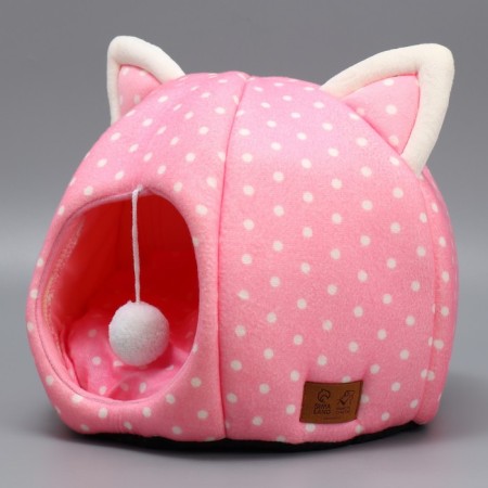 Animal house "cat" 36x35 cm, pink-4