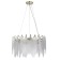 Crystal chandelier Gerhort G22027/6CPGD+WT, 6x40W, E14, 80x55x55 cm, gold color