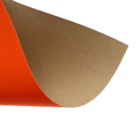 Cardboard of color A4, 190 g/m2, non -mural, orange, price for 1 sheet-1