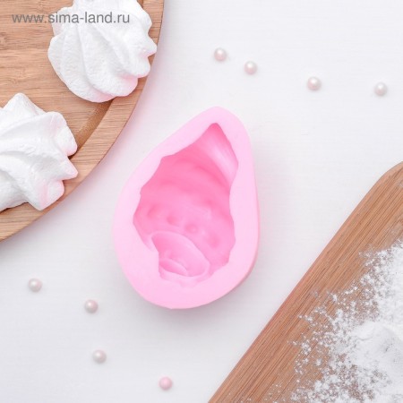 Mold "shell", silicone, 8.5 × 6 × 4.1 cm, pink color-6