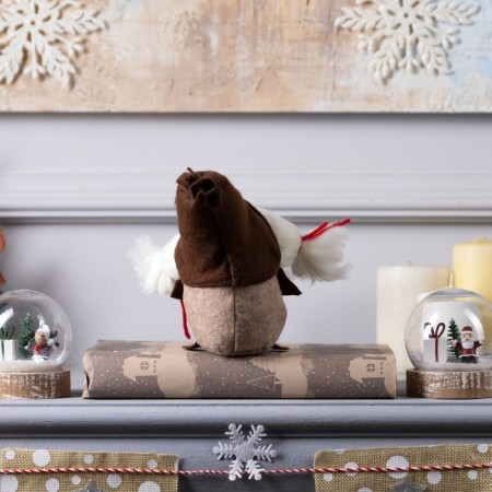 LED figure "Gnome-Borovik" 8 × 20 × 8 cm, textiles, batteries AG10x3, glow warm white-2