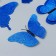 Magnet Plastic "Butterflies Double Wings - Shine" Blue Set 12 pcs