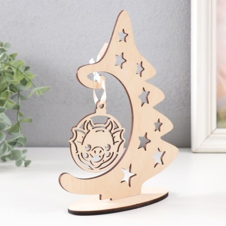 Souvenir "Christmas tree. Muzzle Dragon" 15x18.5 cm (set 3 details)-1