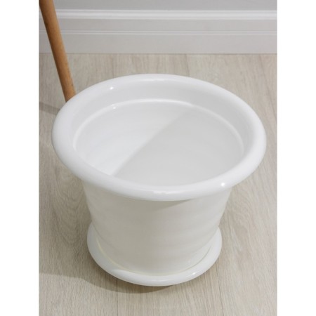 Pot with the pallet "Viola", 16 l, the color is white-1