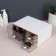 BASIC organizer for storage, multi -level, 3 sections, 22.9 × 17.5 × 10 cm, white/transparent color