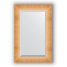 Mirror with fatset in a baguette frame - poisoned gold 87 mm, 56 x 86 cm, evoForm