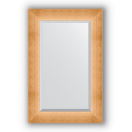 Mirror with fatset in a baguette frame - poisoned gold 87 mm, 56 x 86 cm, evoForm