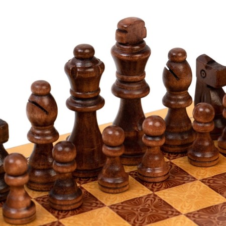 Wooden chess "Golden Classic" 30 x 30 cm, board game, King H-8 cm-1