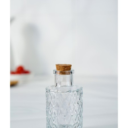 Glass jar for spices with a cork lid of the parf. Openwork ", 100 ml, 10 × 5 cm-3