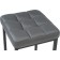 Baya Metal/Eco -leather stool, black/gray 35x35x45 cm