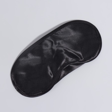 Sleep mask, satin, with a nose, double elastic, 19 × 8.5 cm, black color-2
